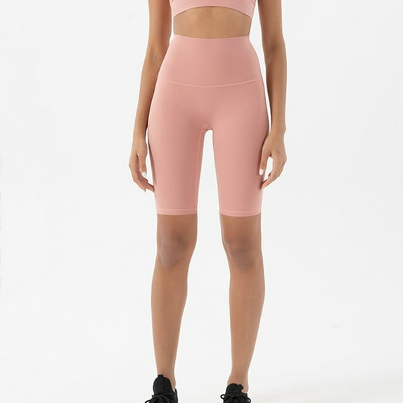 Summer Yoga Shorts for Womens 2025 Plus Size High Waist Fashion Solid Color Elastic High Waist Lift The Hip Yoga Five Cents Pants