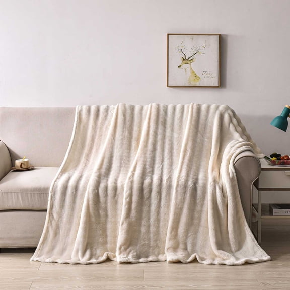 Up to 65% off Throw Blanket, Hwkond Solid Colour Flannel Rabbits Hair Blanket Nap Cover Blanket Heavy Sofa Blanket Velvet Blanket(Gray White,70x100cm)