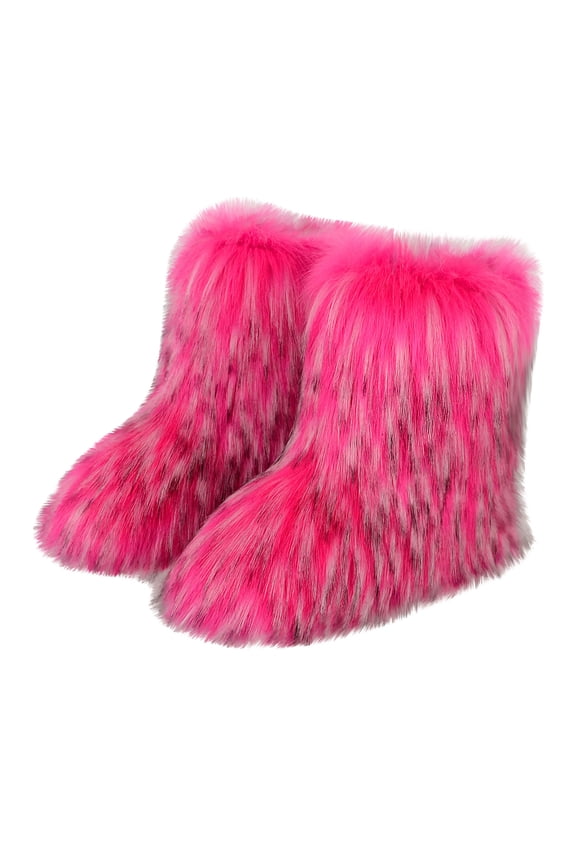 Up to 65% off!Winter Warm Snow Boots for Women Fashion Plus Size Colorful Imitation Snow Boots