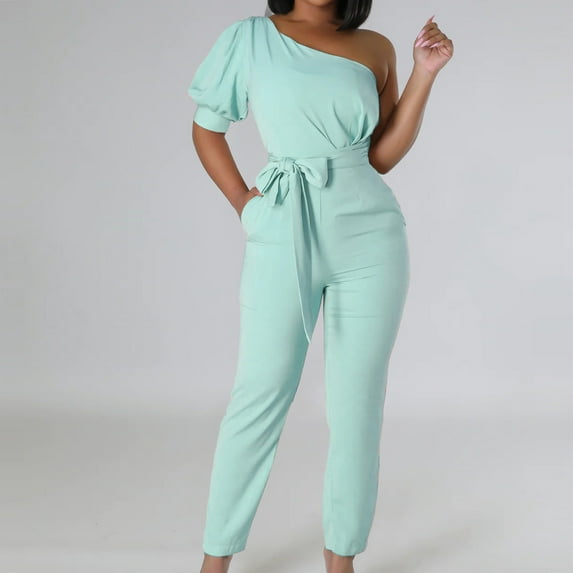 Up to 65% off!Women' Casual and Elegant Jumpsuits Summer Fashion Rompers Strap Off Shoulder Sexy Bodysuit Lady's Jumpsuits