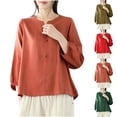 thumbnail image 1 of Womens Tops 2026 Plus Size Fashion Shirts Fashionable Embroidered Round Neck Five Quarter Sleeved Short Sleeved Blouse, 1 of 4