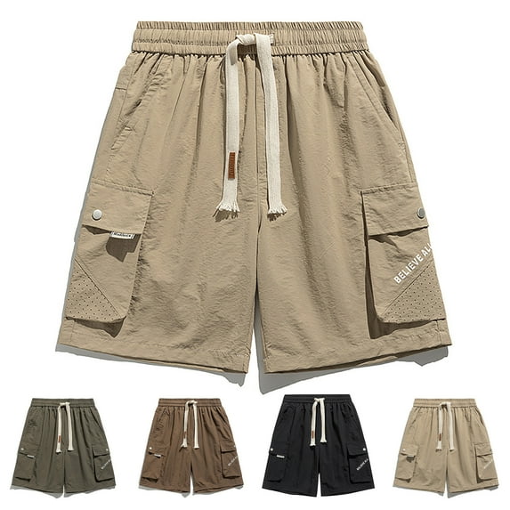 Up to 65% off Xunlbb Men's Cargo Shorts with Pockets Men's Casual Daily Outdoor Beach Lightweight And Breathable Work Shorts Gift for Him, M-8XL