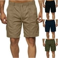 thumbnail image 1 of Up to 65% off Xunlbb Men's Summer Cargo Shorts Men's Casual Solid Color Casual Drawstring Pockets Elastic Sports Shorts Gift for Him, M-3XL, 1 of 6