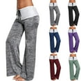 thumbnail image 1 of Up to 65% off!Yoga Gym Pants for Women Plus Size Fashion Patchwork Yoga Quick-drying Sports Pants Outdoor Casual Wide-leg Pants, 1 of 5