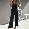 thumbnail image 1 of Up to 65% off ZKCCNUK Women's Fashi Solid Single Shoulder Strap Sleeveless Packets Jumpsuit, 1 of 6