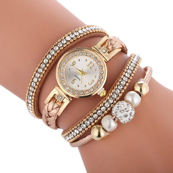 Up to 65% off amlbb Bracelets Women Watches Fashion Vintage Weave Wrap Quartz Wrist Watch Bracelet For Ladies