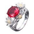 thumbnail image 1 of Up to 65% off amlbb Jewelry for Womens Rings European And American Fashion Sunflower Diamond Ring on Clearance, 1 of 1