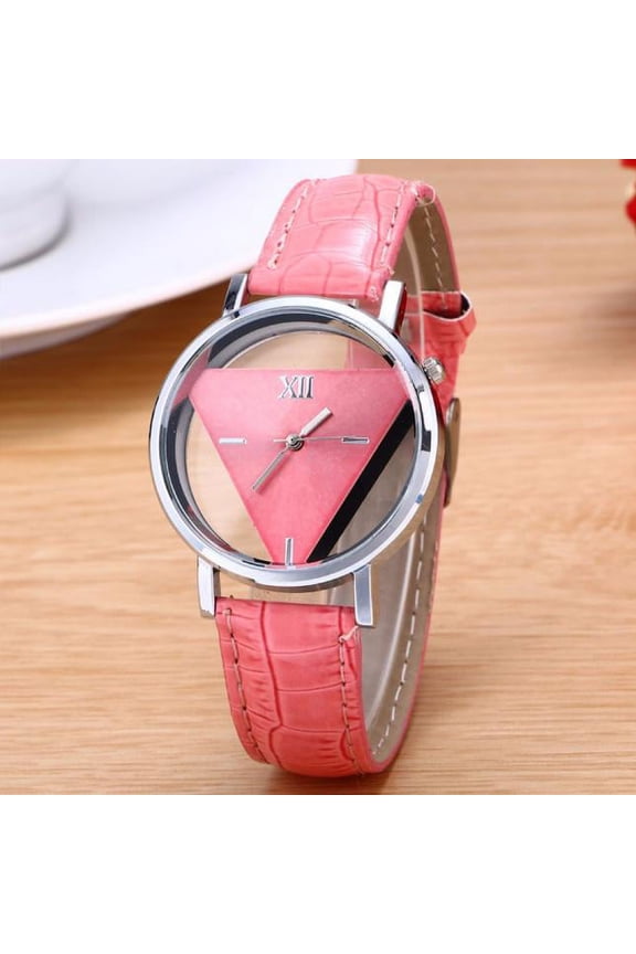 Up to 65% off amlbb Quartz Watch Mens Womens Unique Hollowed-out Triangular Dial Black Fashion Watch PK