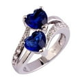 thumbnail image 1 of Up to 65% off amlbb Women Rings Women Famale Fashion Lover Jewelry Heart Cut Rainbow & White Gemstone Ring Jewelry Gift on Clearance, 1 of 4