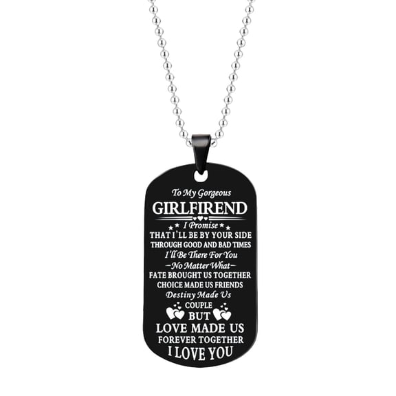 Up to 65% off amlbb Women's Necklace Jewelry Gifts for Her Valentine's Day TO MY Boyfriend Arm Brand Necklace Couple on Clearance