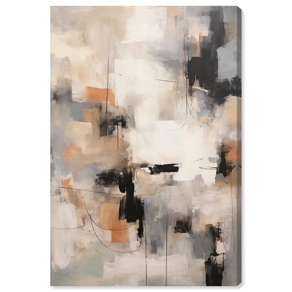 Up to date Moments Canvas Muted Abstract Wall Art by Art Remedy, Gallery Wrapped, 30" x 45"