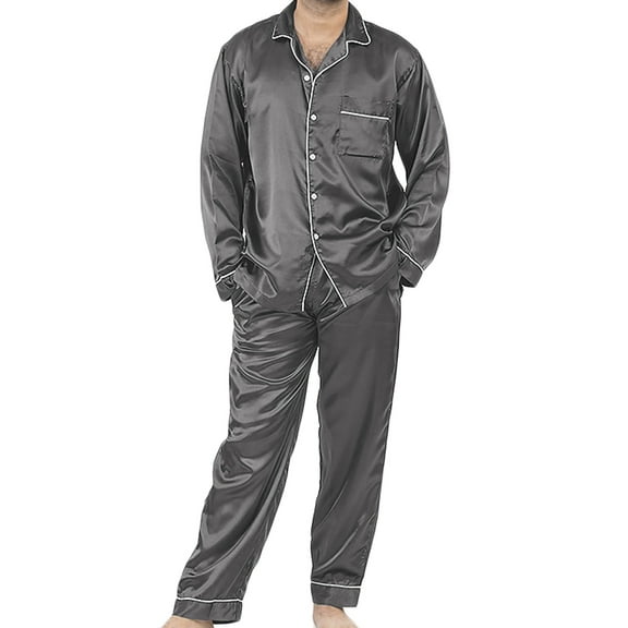 Up2date Fashion's Men's Satin Full-Sleeve Pajama Set