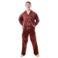 thumbnail image 1 of Up2date Fashion Pajamas Set Mens Silky Satin Pajamas Long Sleeve Loungewear 2-Piece Sleepwear Button-Down PJ with Long Pants, 1 of 4