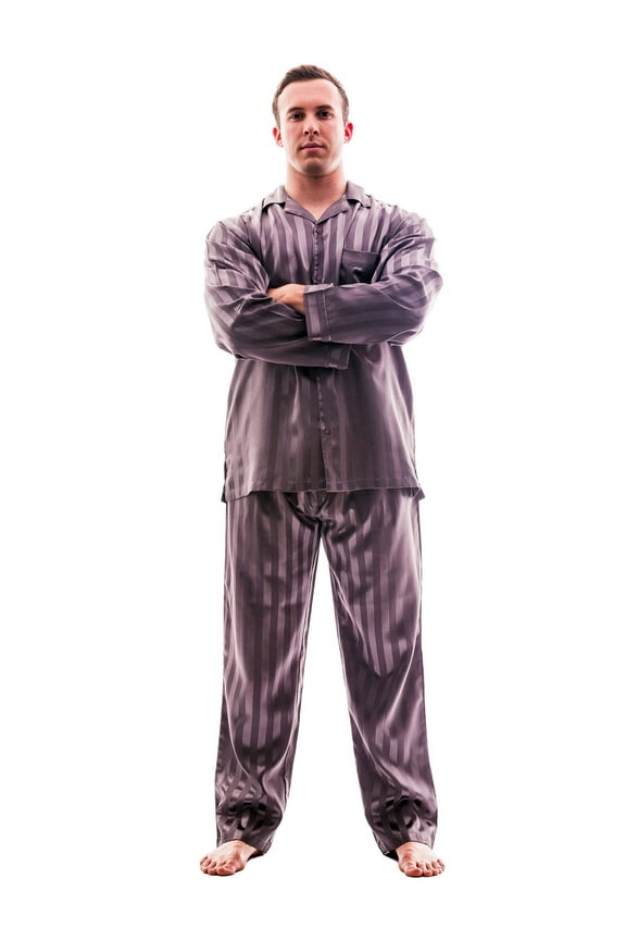 's Men's Striped Satin Pajamas