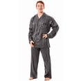 thumbnail image 1 of Up2date Fashion Pajamas Set Mens Silk Satin Long Sleeve Loungewear Two-Piece Sleepwear Button-Down Pj with Full Pants, 1 of 3