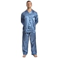 thumbnail image 1 of Up2date Fashion's Men's Tie Print Satin Classic Pajama Set, 1 of 2