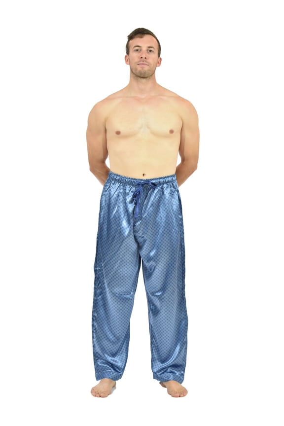 's Men's Tie Print Satin Lounge / Sleep Pants