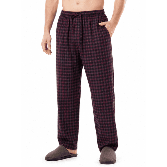 Up2date Fashion Men's Cotton Poplin Straight-Fit Pajama Pants with Pockets, Elastic Waist, Drawstring