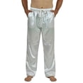 thumbnail image 1 of Up2date Fashion Men's Satin Silk Pajama Pant PJ Bottoms Comfy Lounge Sleep Pants with Pockets & Drawstring, 1 of 2