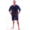 thumbnail image 1 of Up2date Fashion Men's Woven Short Sleeves Pajama Set with Shorts Lightweight Loungerwear, 1 of 6