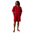 thumbnail image 1 of Up2date Fashion Men's Woven Short Sleeves Pajama Set with Shorts Lightweight Loungerwear, 1 of 6