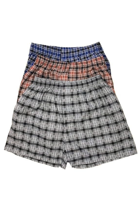 's Men's Woven Shorts / Boxers 3-Piece Multi-Color Combo Pack