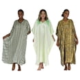 thumbnail image 1 of Up2date Fashion's Three Women's Solid-Color Satin Caftans / Kaftans Value Pack #24, 1 of 4