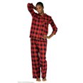 thumbnail image 1 of Up2date Fashion's Women's 100% Cotton Flannel Full-Sleeve Pajama Set with Piping, 1 of 3
