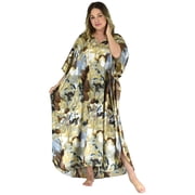 Up2date Fashion's Women's Caftan / Kaftan, Abstract Print, One Size Plus, Style Caf-7C2