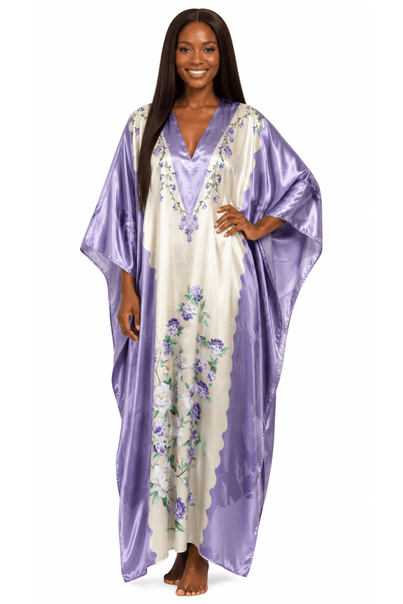 's Women's Satin Silk Caftan / Kaftan,, One Size Mumu, Style Caf-112 Loungewear