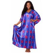 Up2date Fashion's Women's Caftan / Kaftan, Deep Sea Lilies Print, Style Caf-46C2