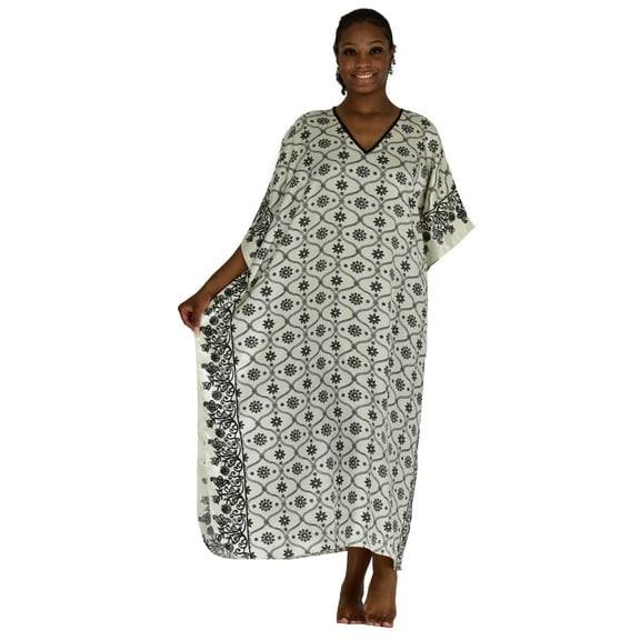 Up2date Fashion's Women's Caftan / Kaftan, Floral Print, One Size, Style Caf-75