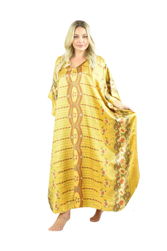 's Women's Caftan / Kaftan / Muumuu / Mumu, Golden Delight Print