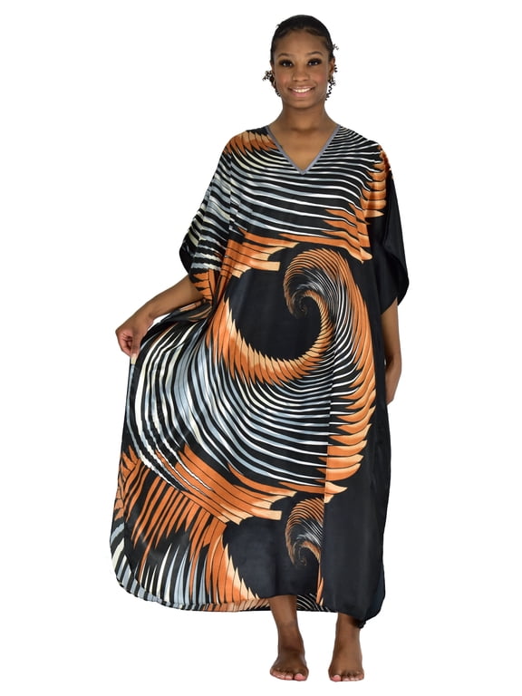 's Women's Caftan / Kaftan / Muumuu / Mumu, Midnight Spheroid Print, Caf-16C3B