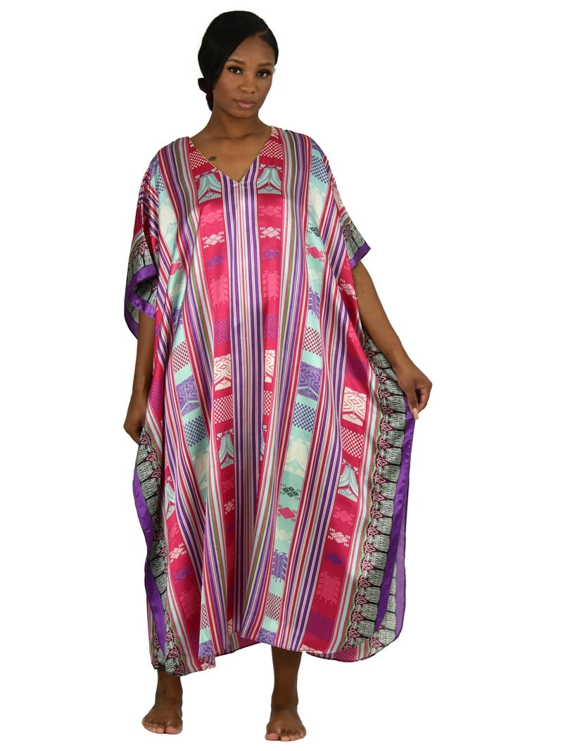 Up2date Fashion, Women's Caftan, Version CAF-105, Striped Fusion