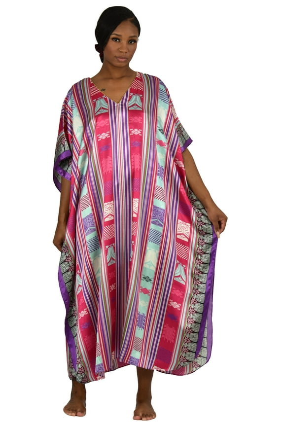 's Women's Caftan / Kaftan / Muumuu / Mumu, Striped Fusion Print, Style Caf-105