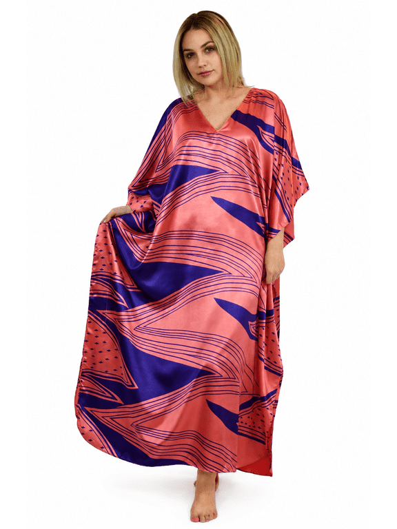 's Women's Caftan / Kaftan, Retro Space Print, Style Caf-96