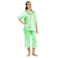 thumbnail image 1 of Up2date Fashion's Women's Cropped Pants Pajamas with Short Sleeve Tops, 1 of 2