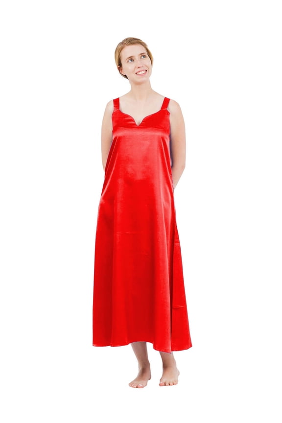 's Women's Long Satin Chemise / Nightgown