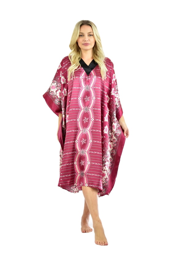 's Women's Short Caftan / Kaftan / Muumuu / Mumu, Cherry Blossom Print