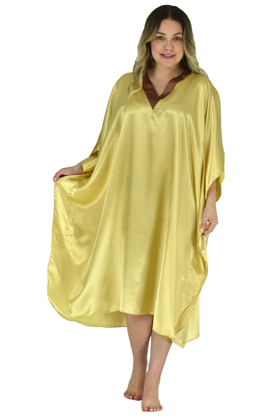's Women's Short Caftan / Kaftan / Muumuu / Mumu, Golden, Style CShort-GD