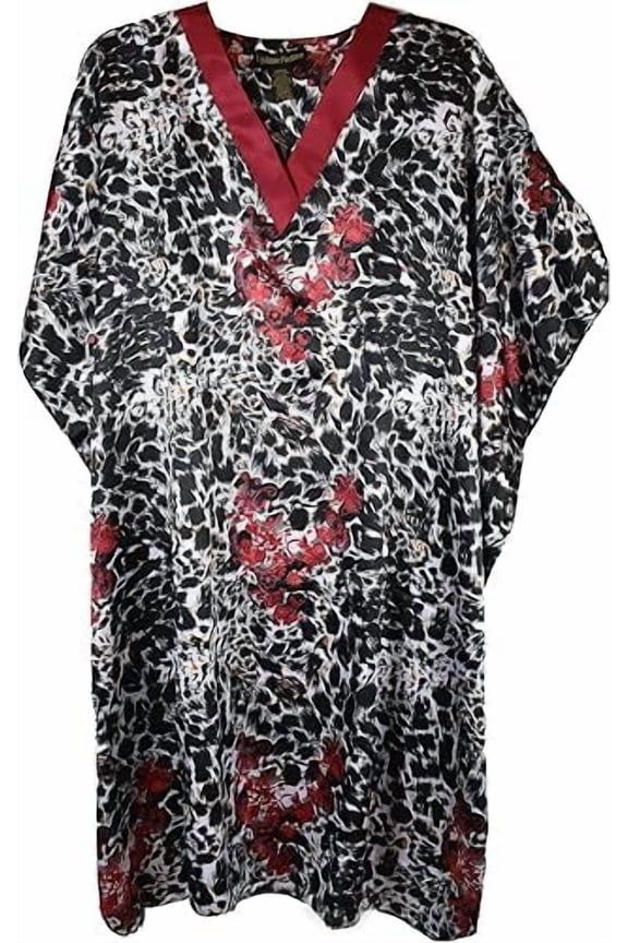 's Women's Short Caftan / Kaftan / Muumuu / Mumu, Rose Petal Bloom Print, Style CShort-45C3