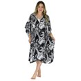 thumbnail image 1 of Up2date Fashion's Women's Short Caftan / Kaftan / Muumuu / Mumu, Midnight Leaves Print, 1 of 2