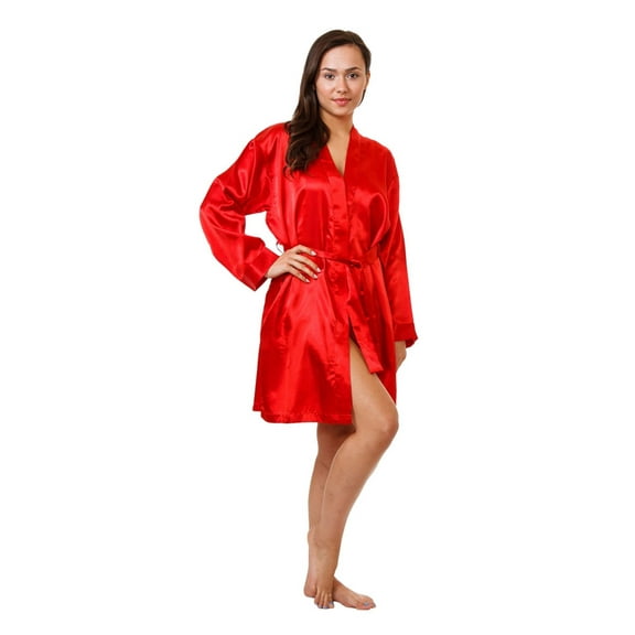 Up2date Fashion's Women's Solid-Color Short Robe