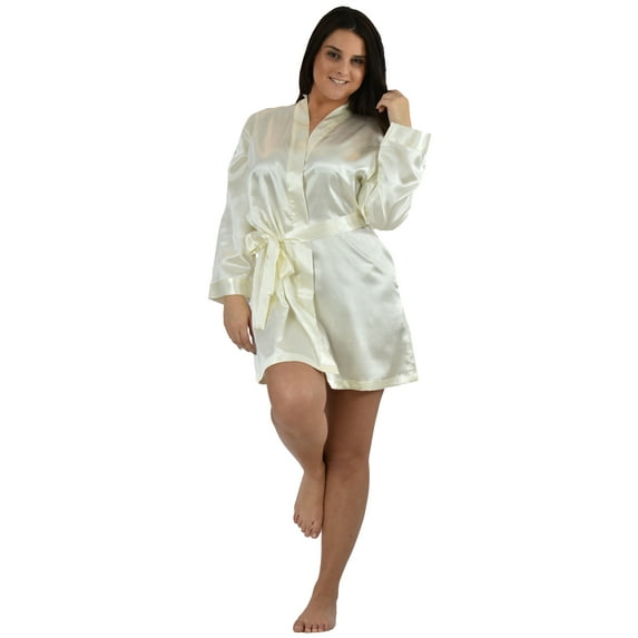 Up2date Fashion's Women's Solid-Color Short Robe