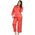 thumbnail image 1 of Up2date Fashion's Women's Striped Satin Pajamas, 1 of 3