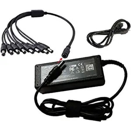12V AC/DC Adapter Compatible for S-wann 4 & 8 Channel (8-Way Splitte) DVR4 DVR8 SWDVK4 SRDVR8 Series Digital Video Recorder Security DVR 12-Volt 12VDC Power Supply Cable Battery Charger