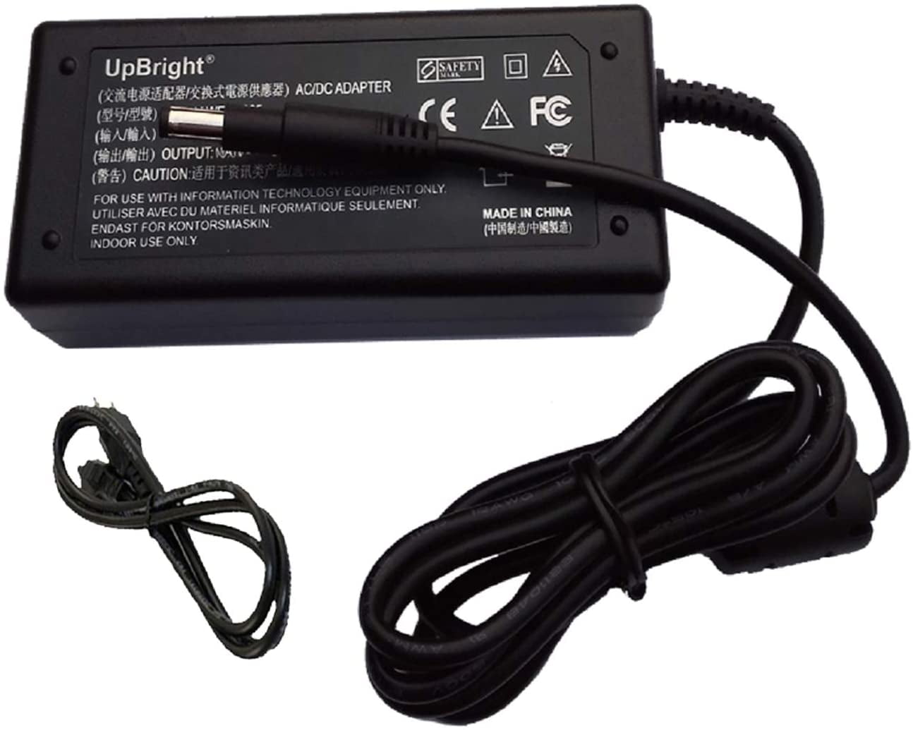 UpBright AC DC Adapter Compatible with Acer ED320 ED320QR Sbiipx ED322QR  Pbmiipx UM.JE0AA.S01 UM.JE0AA.S03 UM.JE0EE.P04 31.5” UM.JE2AA.P01 HD LCD  Curved Gaming Monitor Power SupplyCord Cable Charger 