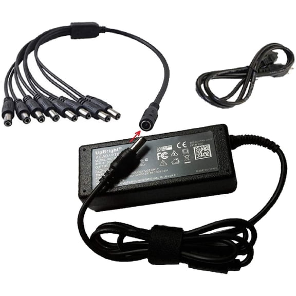 Replacement 12V 8-Way Splitter AC/DC Adapter Compatible with Swann PRO-A855 PRO-735 SWPRO-735CAM-US SWPRO-735DUM-US T855 SRPRO-T855WB4-US Security Camera Power Supply