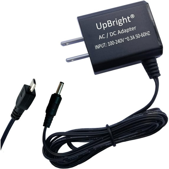Micro USB with 5V AC/DC Adapter for Panasonic KX-HN4101W KX-HN3001W KX-HNC300 KX-HNM300 Baby Monitor Camera and Audio S006AKU0500100 5.0V 1A Power Supply Cord Cable Charger